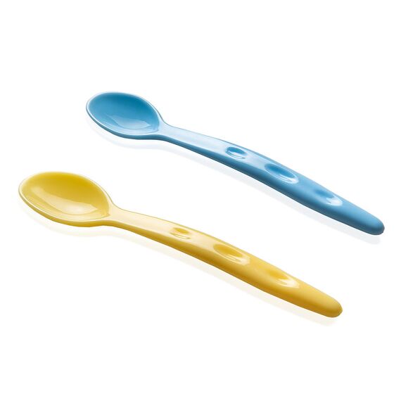 Babyjem Baby Food Spoon 2 Pcs, Color: Blue & Yellow, 3 image