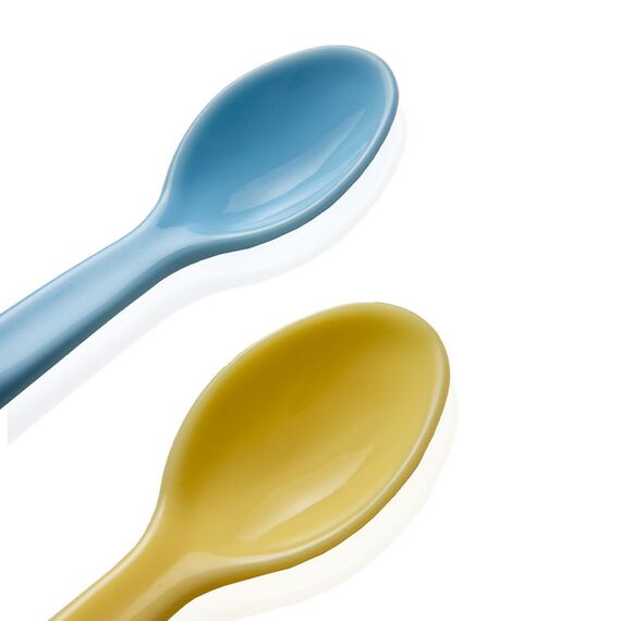 Babyjem Baby Food Spoon 2 Pcs, Color: Blue & Yellow, 4 image