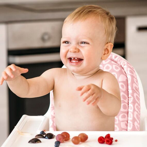 Babyjem High Chair Pad Square Design, Color: pink, 3 image