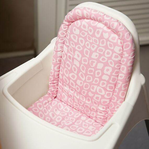 Babyjem High Chair Pad Square Design, Color: pink, 4 image