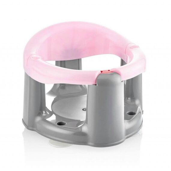 Babyjem Anti-Slip Baby Bath & Feeding Seat 6+ Months, Color: Grey & Pink, 3 image
