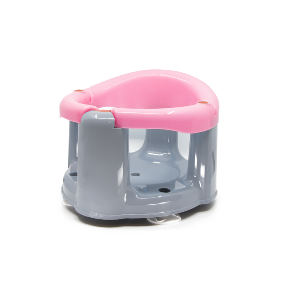 Babyjem Anti-Slip Baby Bath & Feeding Seat 6+ Months, Color: Grey & Pink, 5 image