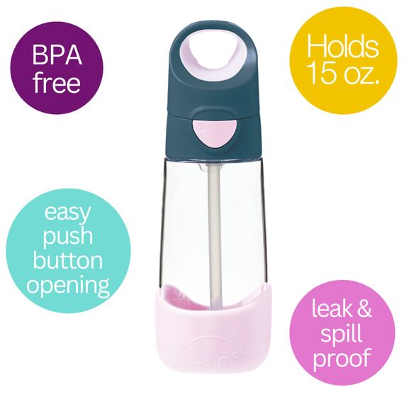 B.Box 450ml Tritan Drink Bottle, Color: Indigo Rose, 2 image