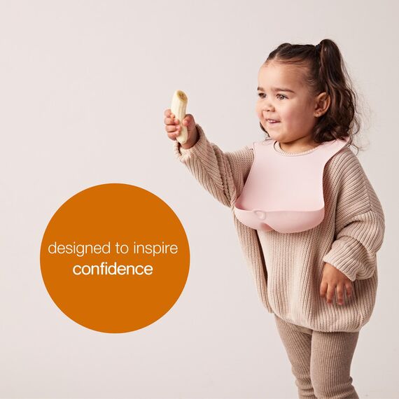 B.Box Silicone Bib with Stay Open Catcher, Color: Mint Green, 5 image