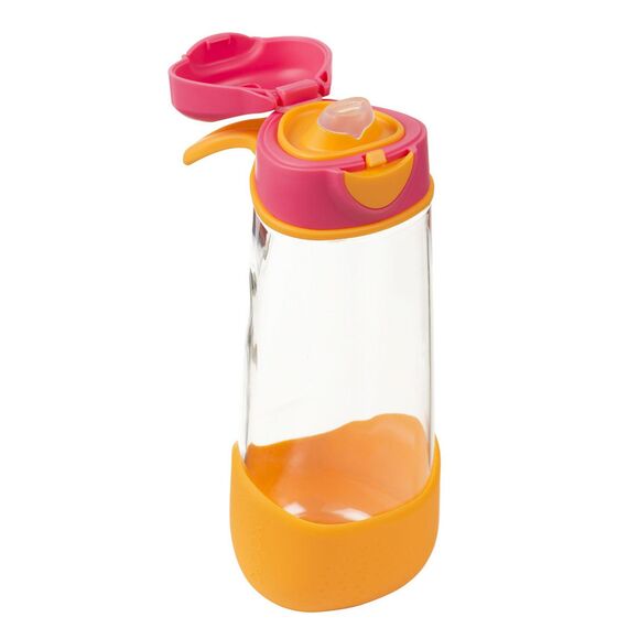 B.Box 600ml Sport Spout Drink & Water Bottle, Color: Strawberry Shake