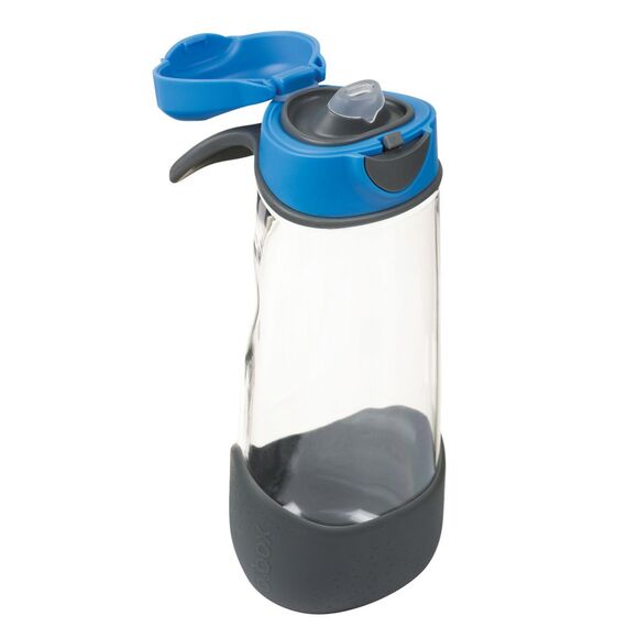B.Box 600ml Sport Spout Drink & Water Bottle, Color: Blue Slate