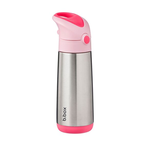 B.Box 500ml Insulated Drink Bottle, Color: Flamingo Fizz