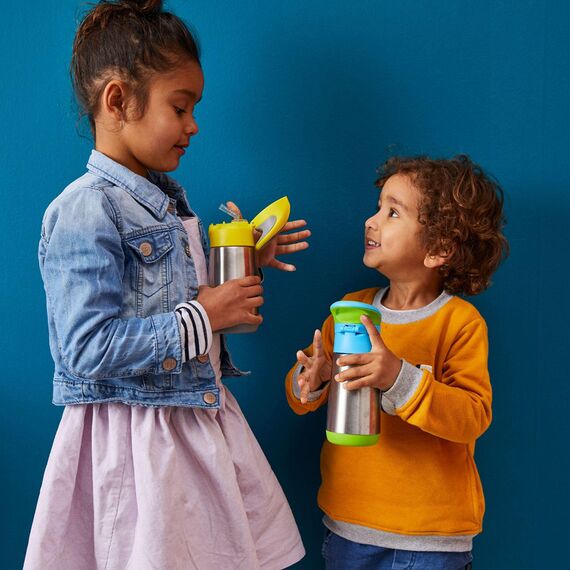 B.Box 500ml Insulated Drink Bottle, Color: Pink & Yellow, 7 image