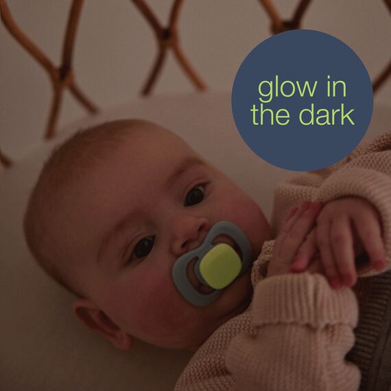 B.Box Silicone Pacifier 6–18 Months (Pack of 2), Color: Sky/Sage, 3 image