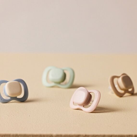 B.Box Silicone Pacifier 6–18 Months (Pack of 2), Color: Blush/Latte, 5 image