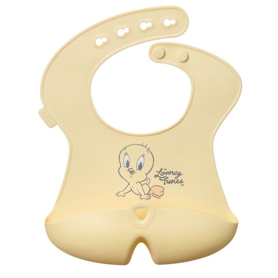 B.Box Silicone Bib with Stay Open Catcher, Color: yellow