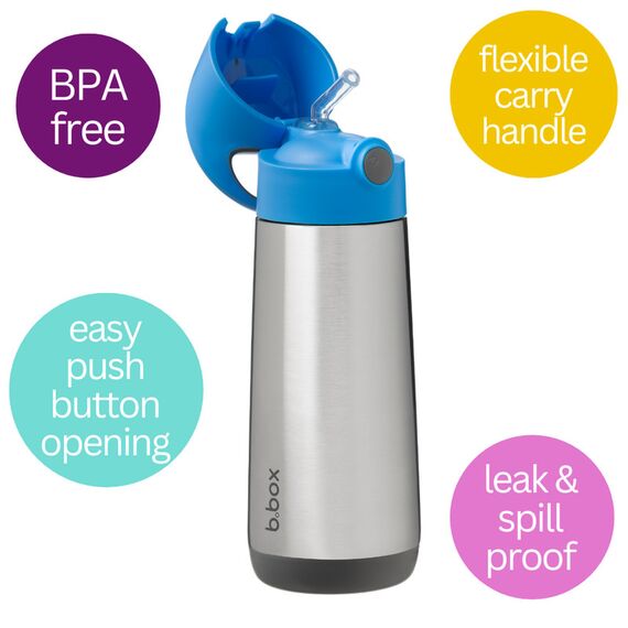 B.Box 500ml Insulated Drink Bottle, Color: Multicolor, 2 image