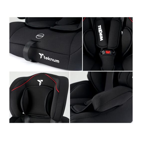 Teknum Nova Car Seat Travel Combo Group 1/2/3 9Kg-36Kg With Luxury Diaper Bag, Color: Black, 9 image