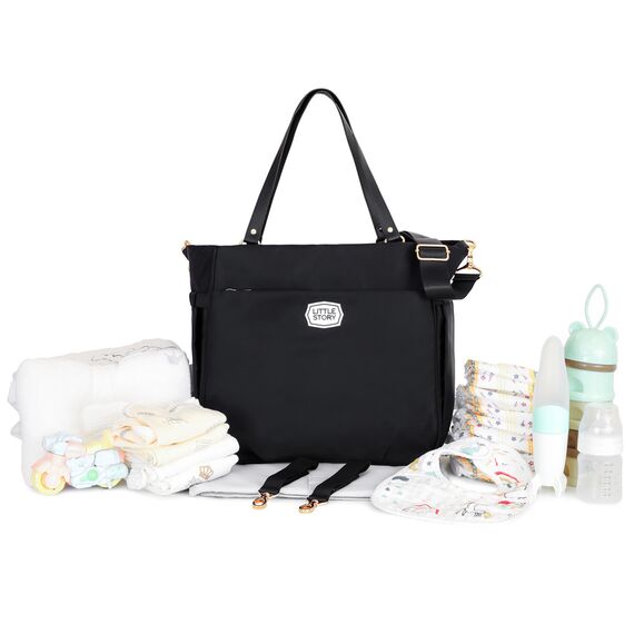 Teknum Nova Car Seat Travel Combo Group 1/2/3 9Kg-36Kg With Luxury Diaper Bag, Color: Black, 13 image