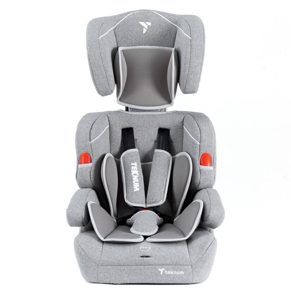 Teknum Nova Car Seat Travel Combo Group 1/2/3 9Kg-36Kg With Luxury Diaper Bag, Color: Grey, 5 image