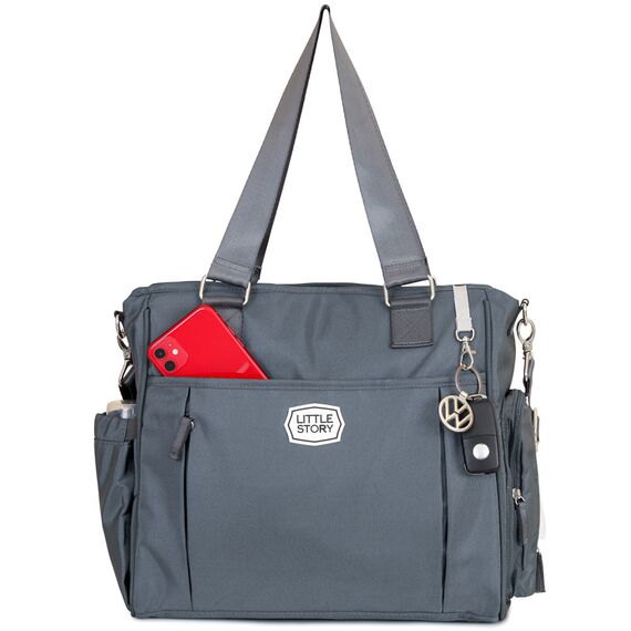 Teknum Nova Car Seat Travel Combo Group 1/2/3 9Kg-36Kg With Luxury Diaper Bag, Color: Grey, 11 image