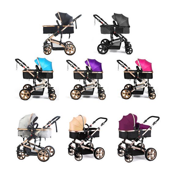 Teknum 3In1 Baby Stroller Travel System Sleeping Bassinet Extra Wide Seat 360° Rotating Wheels Fully Reclinable Car Seat Compatible Coffee Holder Spill Proof Mat 0-3 Years, Color: Black, 9 image