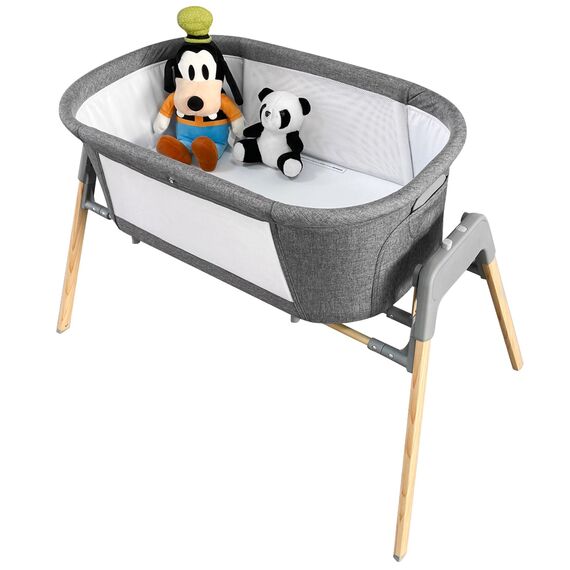 Teknum 3In1 Baby Rocker Bassinet Infant Crib With Mosquito Net 0-6 Months, Color: Grey, 7 image