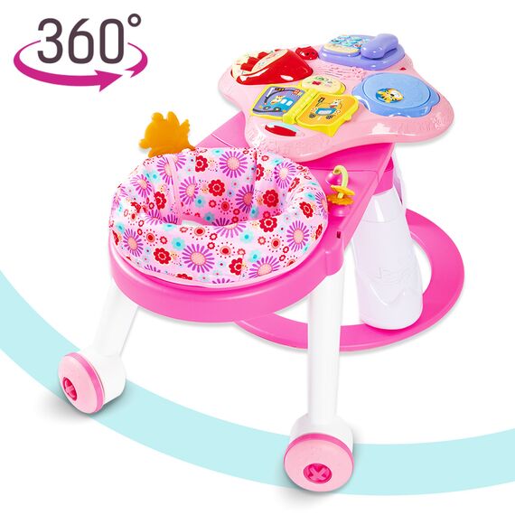 Teknum 3In1 Rotating Play Table Activity Center 6+ Months 15Kg, Color: pink, 2 image