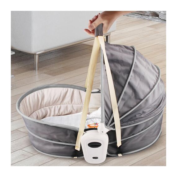 Teknum 6In1 Cozy Rocker Bassinet With Wheels Mosquito Net 0-36 Months 18Kg, Color: Grey, 6 image