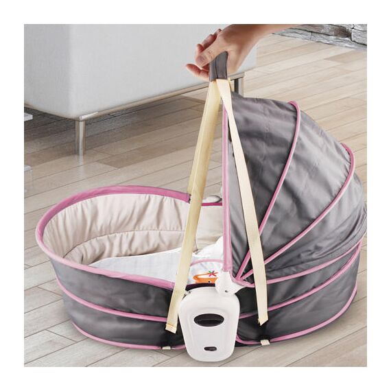 Teknum 6In1 Cozy Rocker Bassinet With Wheels Mosquito Net 0-36 Months 18Kg, Color: pink, 6 image