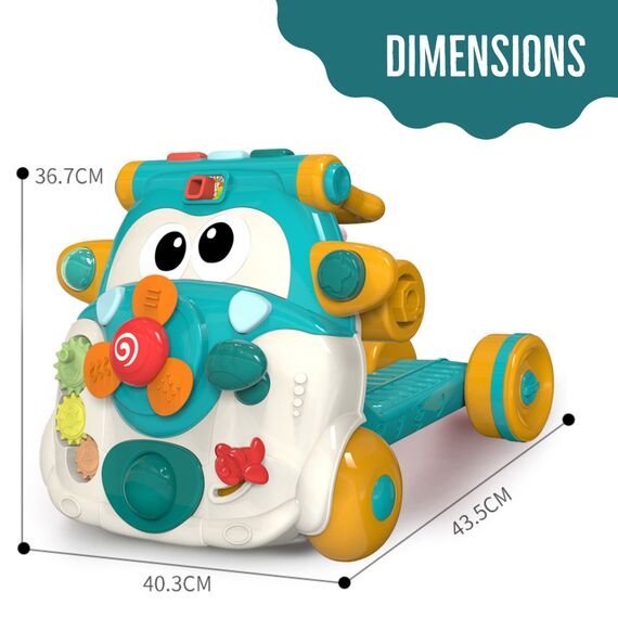 Teknum 3In1 Baby Walker Learning Table Game Panel With Musical Keyboard 6+ Months, Color: Green, 14 image