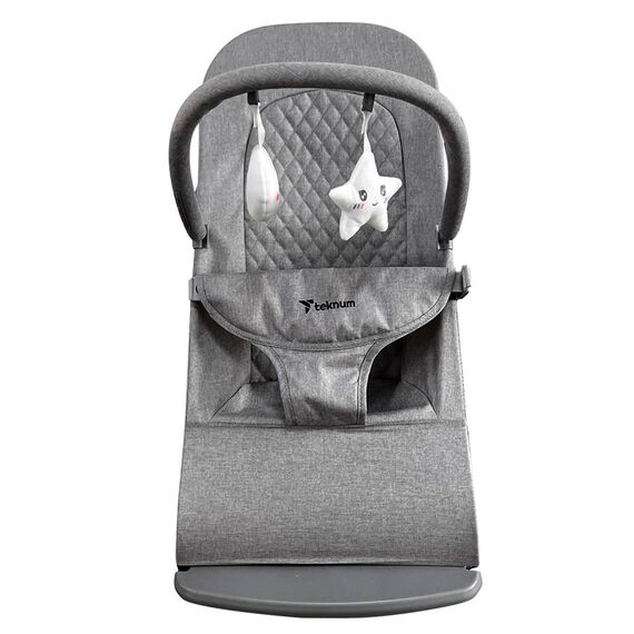 Teknum 3 Stage Baby Bouncer Recliner Seat 0-6 Months 9Kg, Color: Dark Grey, 8 image