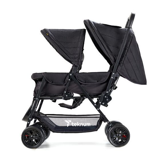 Teknum Double Baby Stroller Twin 6-36 Months 20Kg, Color: Black, 5 image