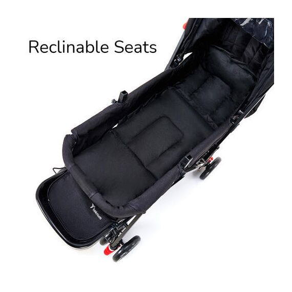 Teknum Double Baby Stroller Twin 6-36 Months 20Kg, Color: Black, 10 image