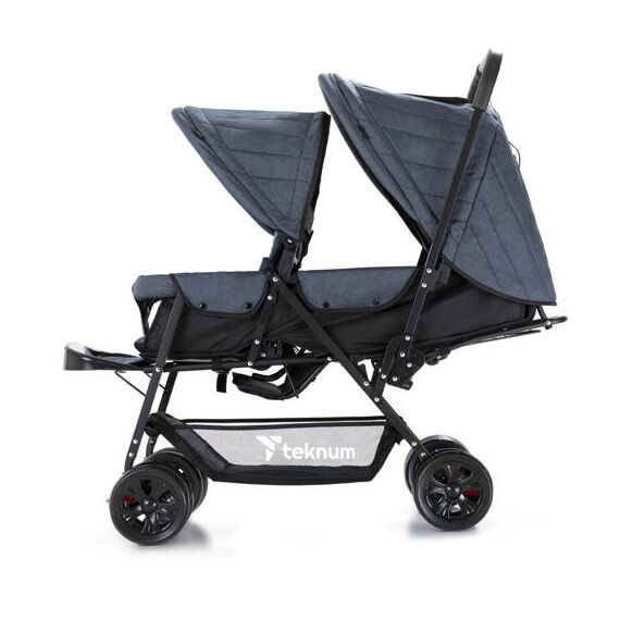 Teknum Double Baby Stroller Twin 6-36 Months 20Kg, Color: Grey, 5 image