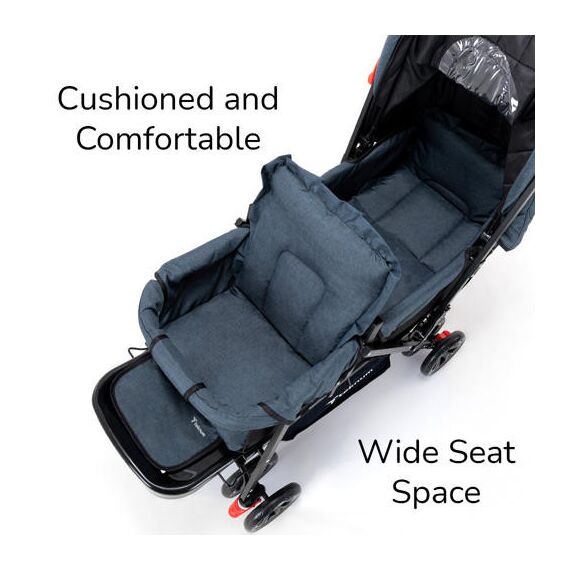 Teknum Double Baby Stroller Twin 6-36 Months 20Kg, Color: Grey, 9 image