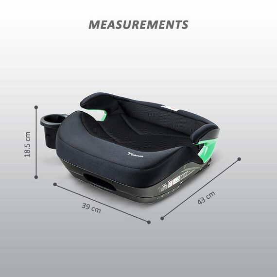 Teknum I-Size Car Seat Booster Isofix 4 Recline Modes 22Kg–36Kg 125–150Cm, Color: Black, 16 image