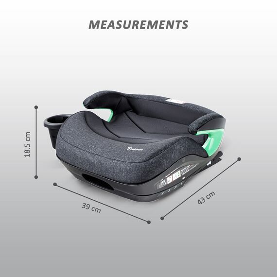 Teknum I-Size Car Seat Booster Isofix 4 Recline Modes 22Kg–36Kg 125–150Cm, Color: Grey, 16 image