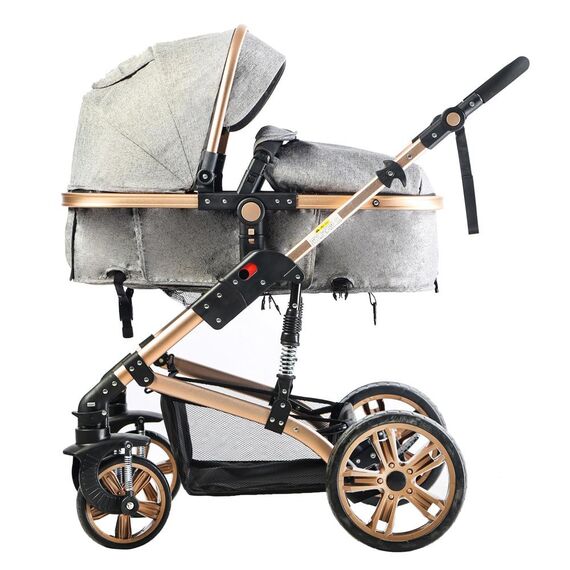 Teknum 3In1 Baby Stroller With Bassinet Reversible Seat 0-3 Years 18Kg, Color: Grey, 3 image