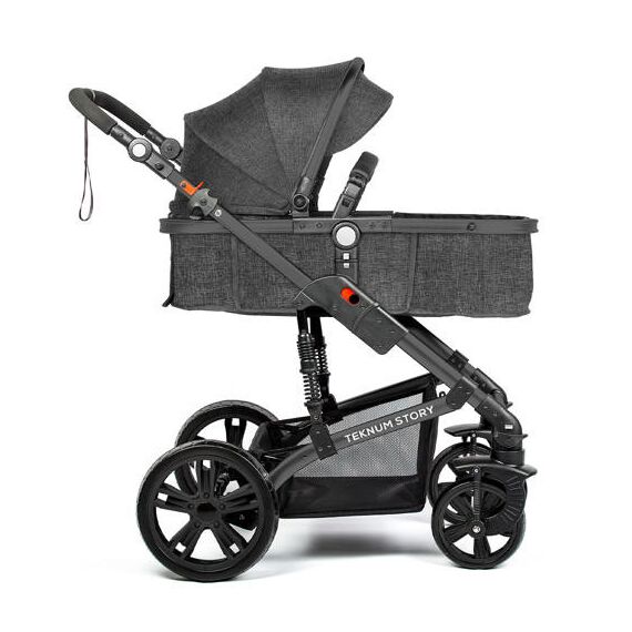 Teknum 3In1 Baby Stroller With Bassinet Reversible Seat 0-3 Years 18Kg, Color: Space Grey, 10 image
