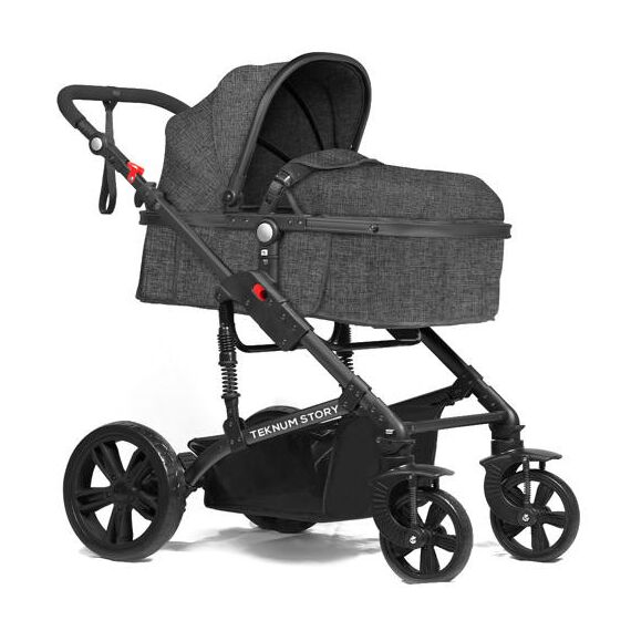 Teknum 3In1 Baby Stroller With Bassinet Reversible Seat 0-3 Years 18Kg, Color: Space Grey, 11 image