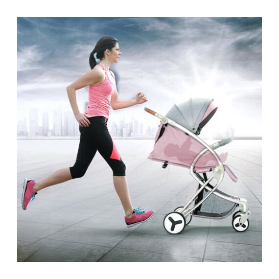 Teknum Feather Lite Traveler A1 Baby Stroller 0-4 Years 20Kg, Color: pink, 3 image