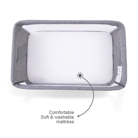 Teknum All-In-1 Bedside Crib Cot Playpen Sofa Expansion Pack 0-4 Years 100Kg, Color: Grey, 5 image