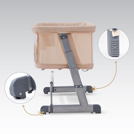 Teknum All-In-1 Bedside Crib Cot Playpen Sofa Expansion Pack 0-4 Years 100Kg, Color: Ivory, 4 image