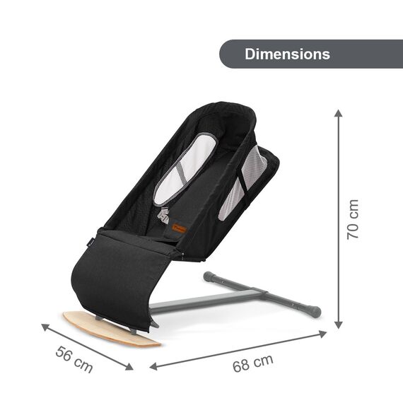 Teknum Baby Bouncer Recliner Seat With Grab Toys 0-6 Months 9Kg, Color: Midnight, 7 image