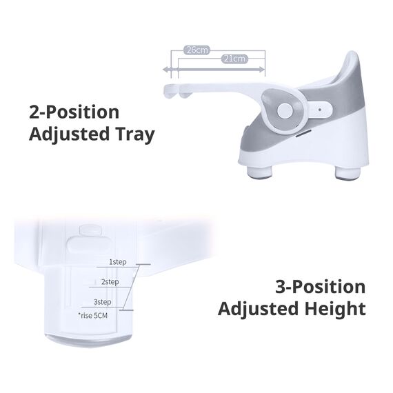 Teknum Portable Booster Chair 6-36 Months 15Kg, Color: Grey, 8 image