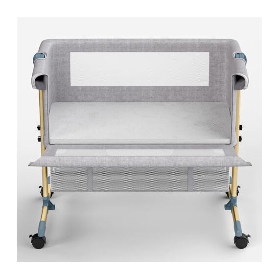 Teknum Moonlight Bedside Crib 0-2 Years, Color: Light Grey, 3 image