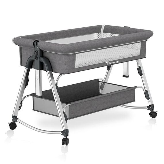 Teknum Sleepzen 1 Bedside Crib 0-2 Years, Color: Grey, 4 image