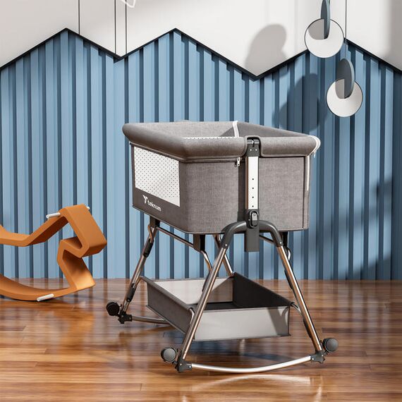 Teknum Sleepzen 1 Bedside Crib 0-2 Years, Color: Grey, 5 image