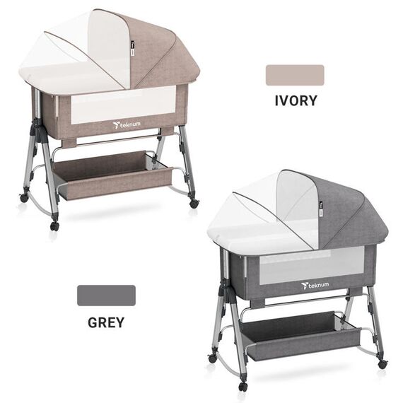 Teknum Sleepzen 1 Bedside Crib 0-2 Years, Color: Grey, 10 image