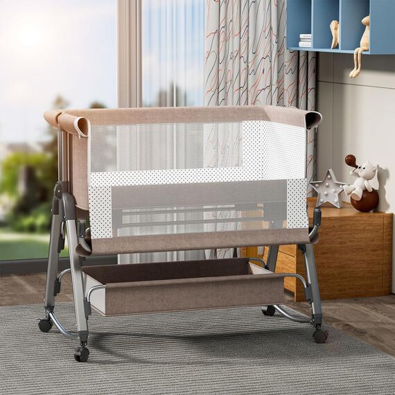 Teknum Sleepzen 1 Bedside Crib 0-2 Years, Color: Ivory, 3 image