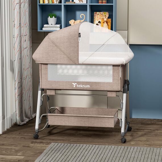 Teknum Sleepzen 1 Bedside Crib 0-2 Years, Color: Ivory, 10 image