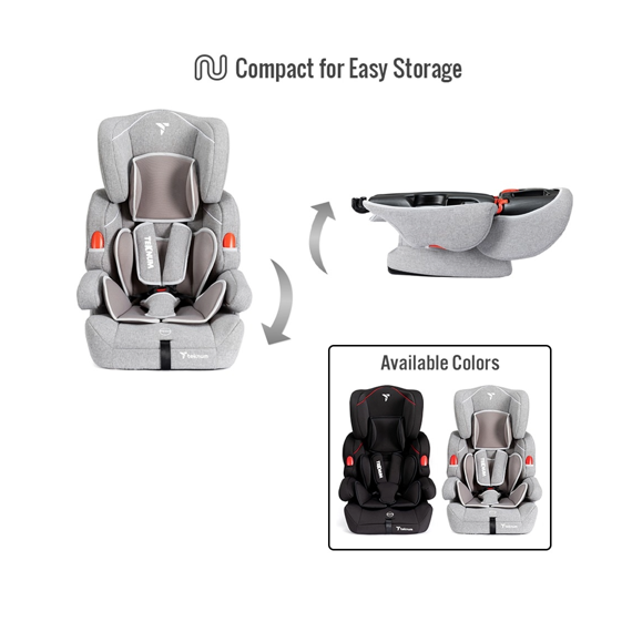 Teknum Nova Car Seat Group 1/2/3 9-36Kg 9 Months-12 Years, Color: Grey, 13 image