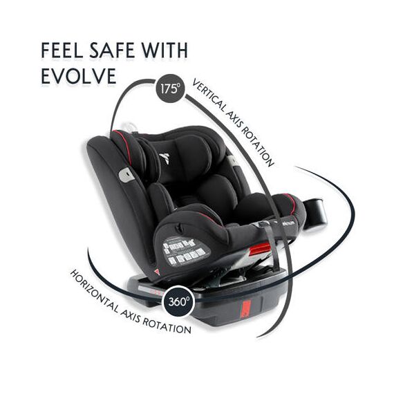 Teknum Evolve 360 Car Seat Group 0+/1/2/3 0-36Kg 0-12 Years, Color: Black, 10 image