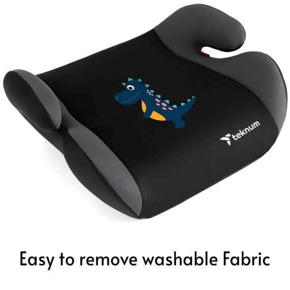 Teknum Dinosaur Car Seat Booster Group 2/3 15Kg–36Kg 4–12 Years, Color: Grey, 4 image